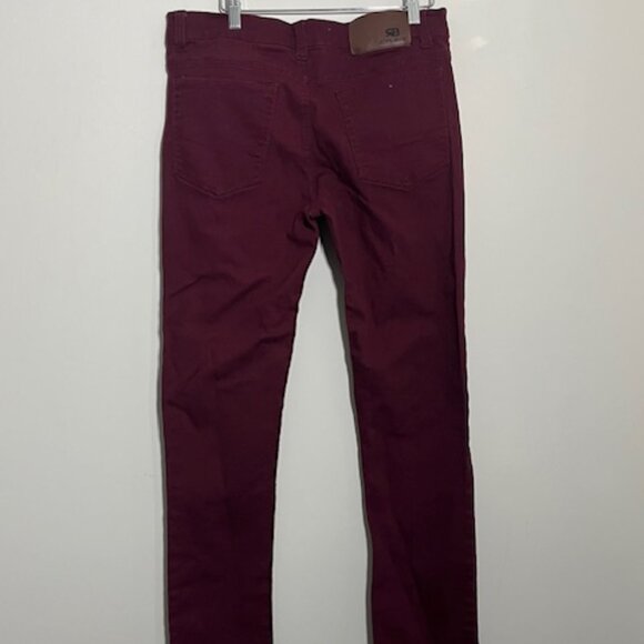 Royal Blue Skinny Fit Size 34x32 Maroon Jeans - Picture 6 of 12